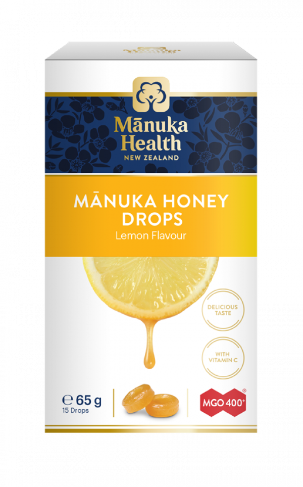 Manuka Health Citrom ízű cukorkák Manuka mézzel MGO™ 400+, 65g