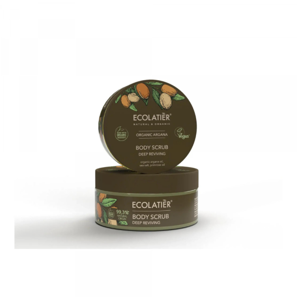 Mélyen tápláló organikus argán Testradír- 300g - Ecolatier