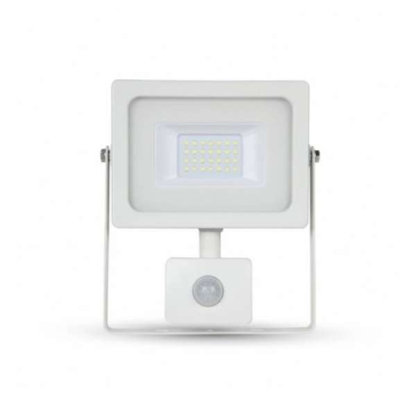 LED reflektor 20W mozgásérzékelővel KözépFehér 4000K 2100 lumen 2 év garancia