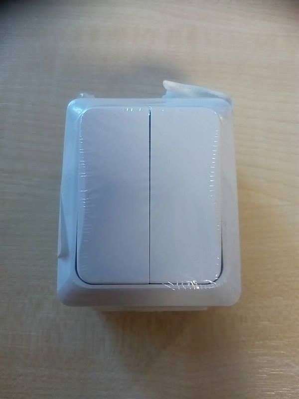 Business csillárkapcsoló 2-es falon kívüli IP54 / kültéri Fehér