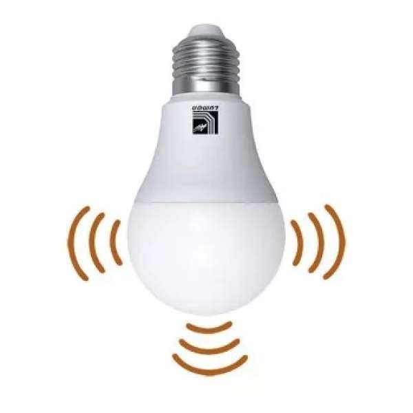 LED körte 12 W beépitett mozgásérzékelővel és alkonykapcsolóval 1200lumen Közép fehér/4000 K