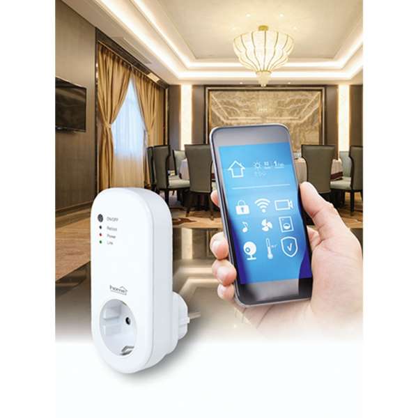 Távirányítható hálózati aljzat / Smart WIFI Fehér