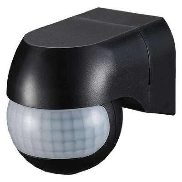 Mozgásérzékelő oldalfali IP44 Fekete kicsi / 199008