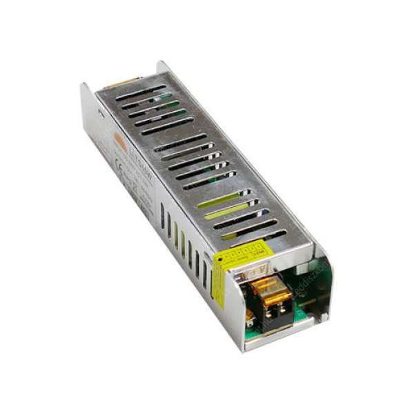 LED trafó 12V IP20 60W 5 A fémház, keskeny 3 év garancia