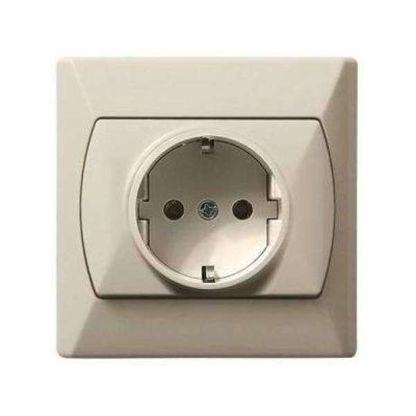 AKCENT 1-es földelt dugalj / Krém