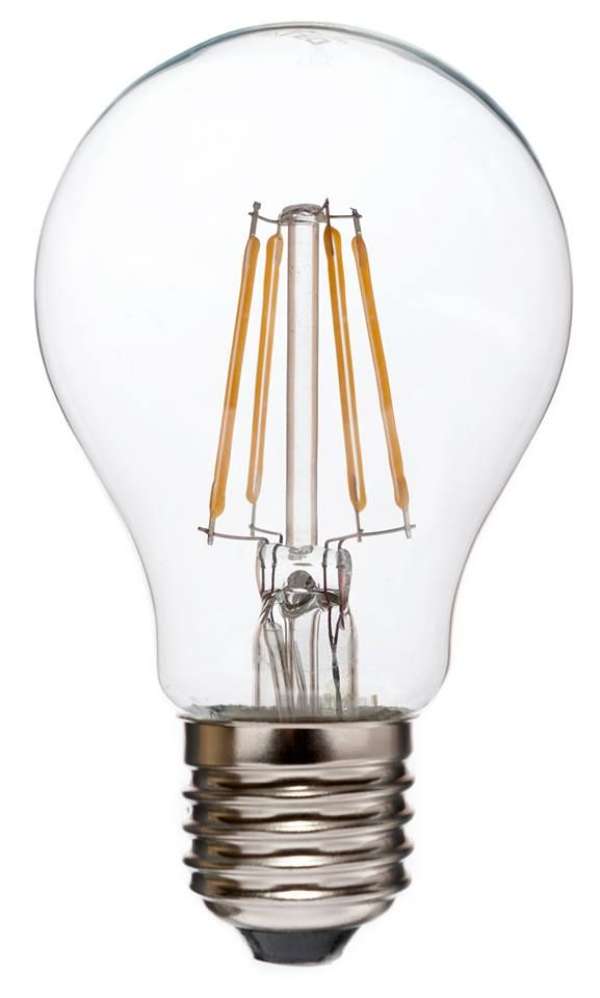 LED Filament körte 6W E27 360° KözépFehér átlátszó búra 4000 K, 700 lumen 2 év garancia