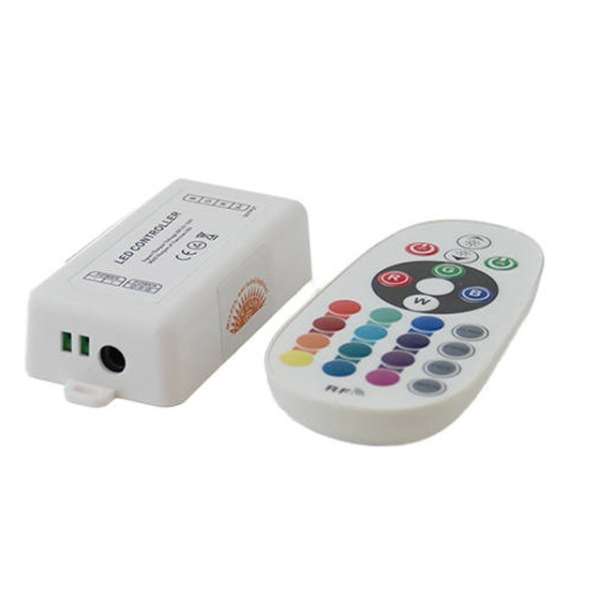 LED vezérlő távirányítóval RGB 144W rádiós 24 gombos egyedi kódos 2év garancia
