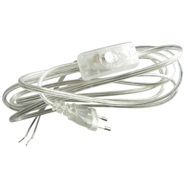 Szerelt vezeték kapcsolóval Átlátszó