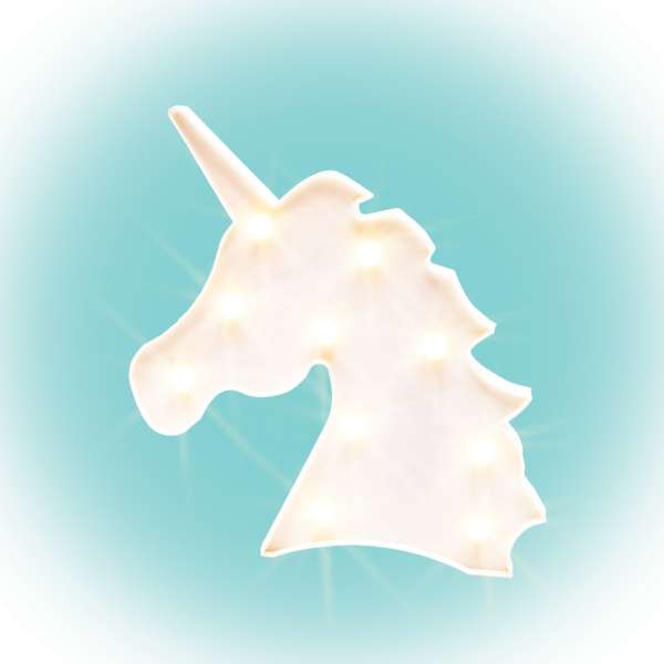 LED unikornis asztali disz elemes