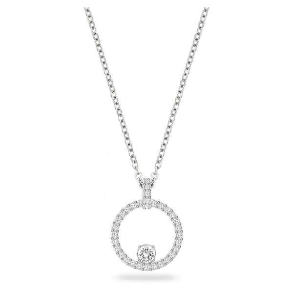 Swarovski Creativity kör alakú medál, fehér, ródium bevonattal