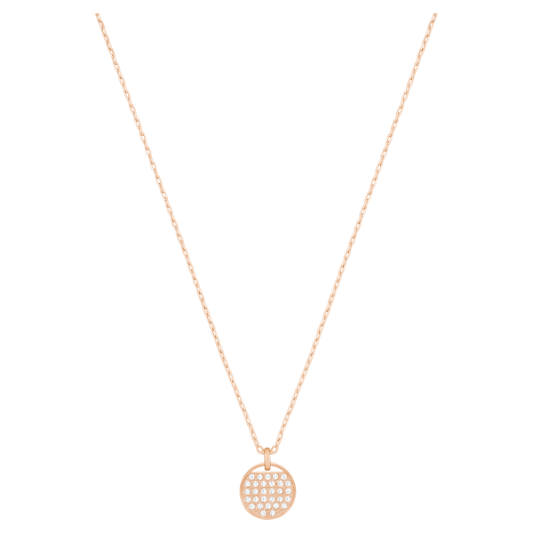 Swarovski Ginger medál, fehér, rozéarany árnyalatú bevonattal