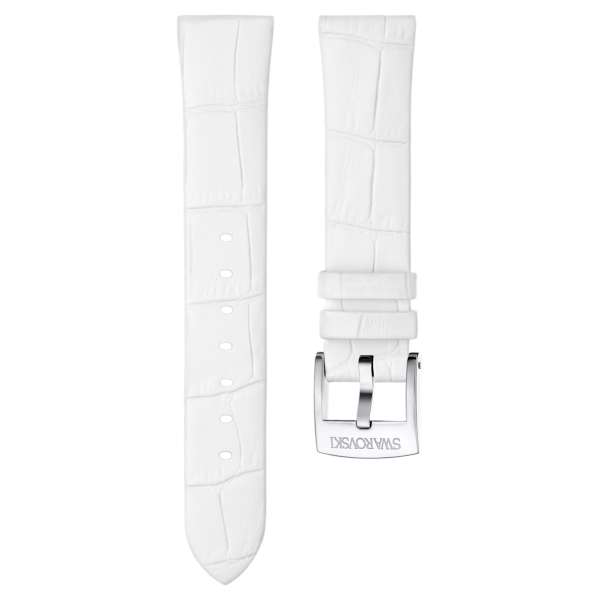 Swarovski 18 mm-es óraszíj, bőr, fehér, nemesacél