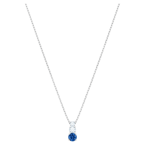 Swarovski Attract Trilogy kör alakú medál, kék, ródium bevonattal