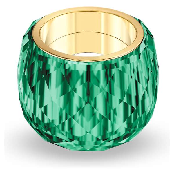 Swarovski Nirvana gyűrű, zöld színű, aranyszínű PVD bevonattal