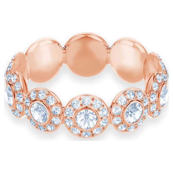 Swarovski Angelic gyűrű, fehér, rozéarany árnyalatú bevonattal