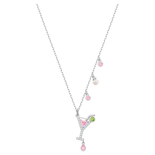 Swarovski No Regrets Cocktail Pendant, Multi-colored, Rhodium plating