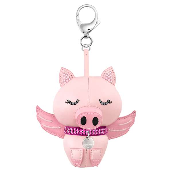 Swarovski Bu Bu Bag Charm, Pink, Stainless steel