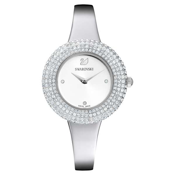 Swarovski Crystal Rose Watch, Metal bracelet, Silver tone, Stainless steel