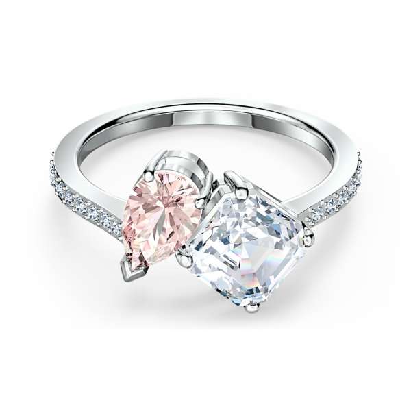 Swarovski Attract Soul gyűrű, rózsaszín, ródium bevonattal