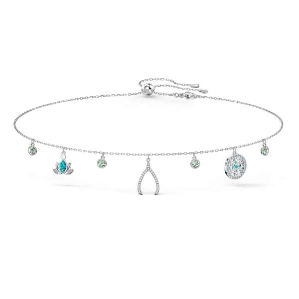 Swarovski Symbolic Charm nyaklánc, világos, többszínű, ródium bevonattal