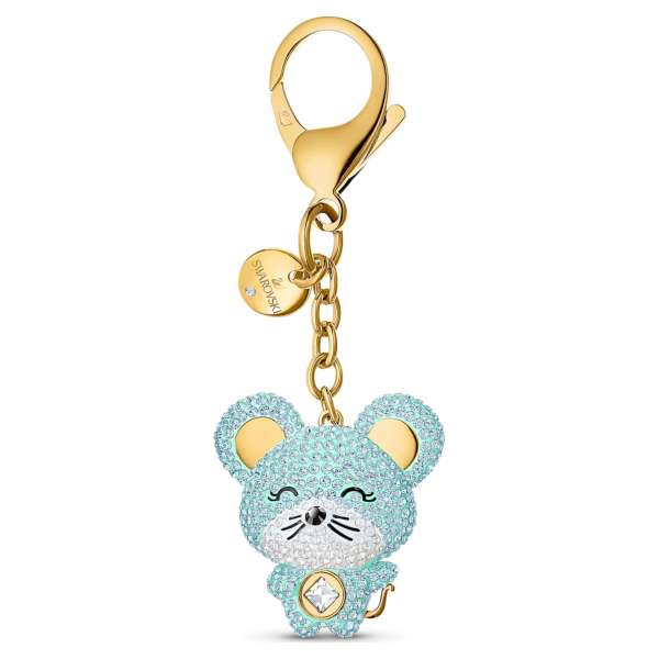 Swarovski Zodiac táskadísz, világos, több színű, arany árnyalatú bevonattal