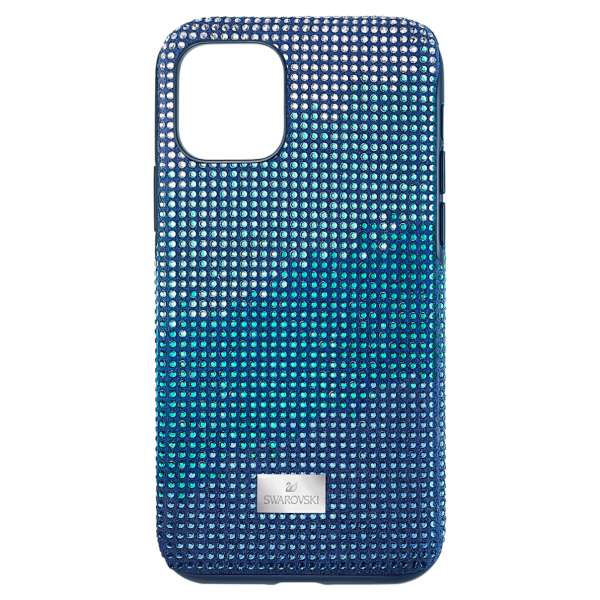 Swarovski Crystalgram okostelefontok ütésálló kerettel, iPhone® 11 Pro, kék