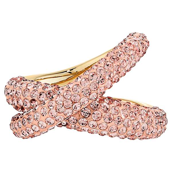 Swarovski Tigris gyűrű, rózsaszín, arany árnyalatú bevonattal