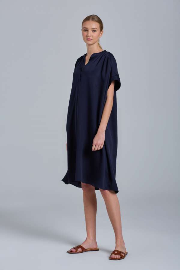 RUHA GANT D2. FLUID DRESS EVENING BLUE