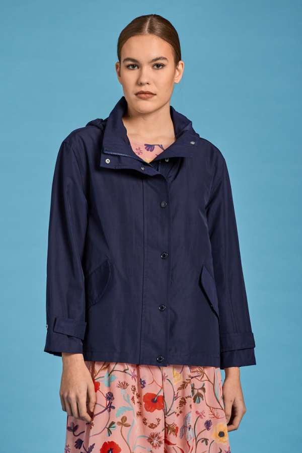 DZSEKI GANT D1. SHORT WIND JACKET EVENING BLUE