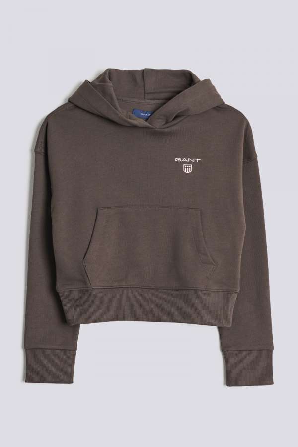 MELEGÍTŐ FELSŐ GANT D2. CONTRAST SHIELD HOODIE DARK GRAPHITE