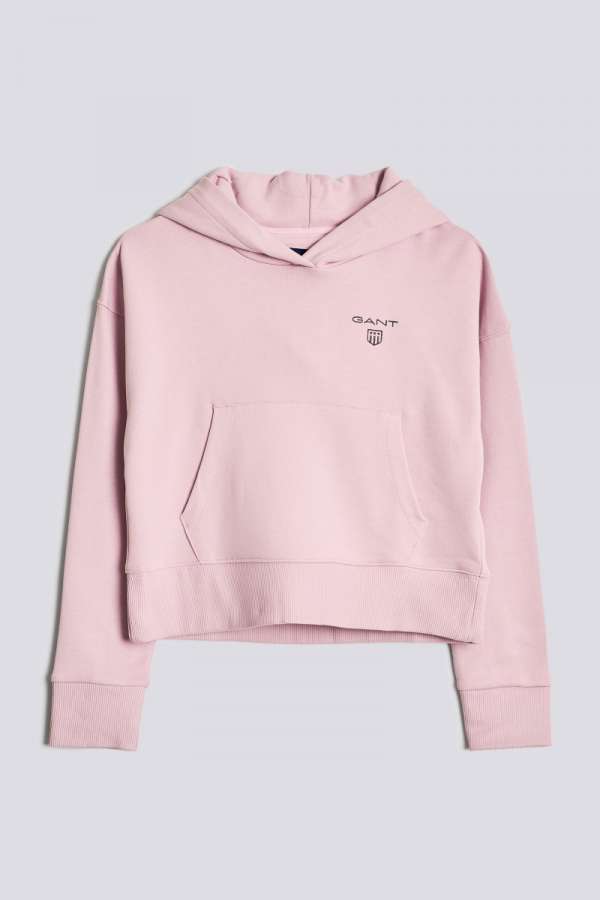 MELEGÍTŐ FELSŐ GANT D2. CONTRAST SHIELD HOODIE WINSOME ORCHID