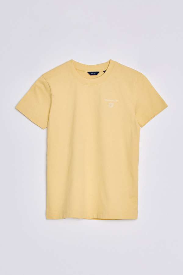 PÓLÓ GANT D2. CONTRAST SHIELD T-SHIRT MELLOW YELLOW