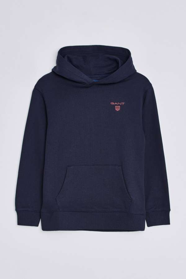 MELEGÍTŐ FELSŐ GANT D2. CONTRAST SHIELD HOODIE EVENING BLUE