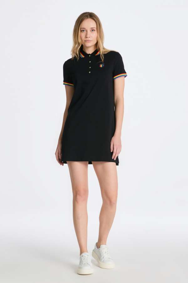 RUHA GANT PRIDE PIQUE DRESS BLACK