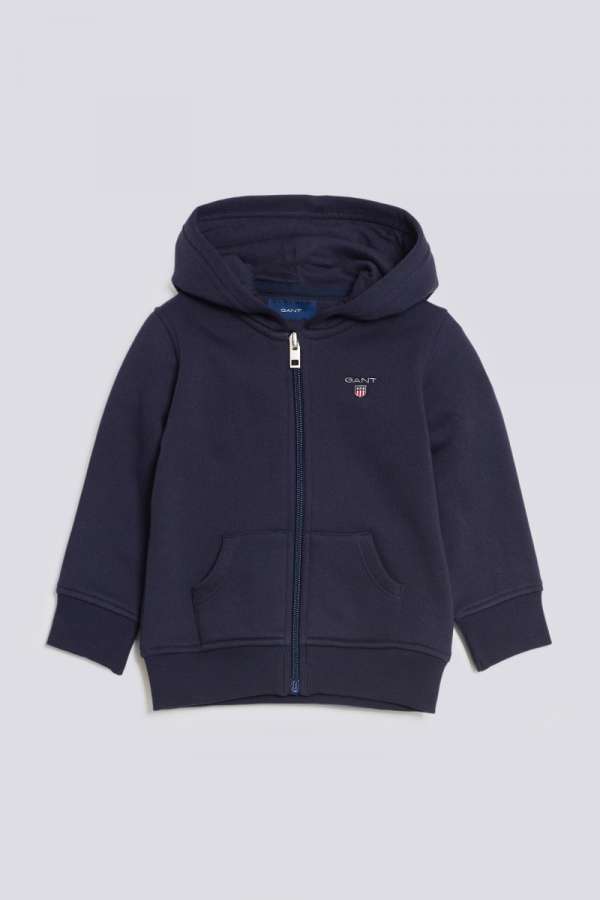 MELEGÍTŐ FELSŐ GANT ORIGINAL ZIP HOODIE EVENING BLUE