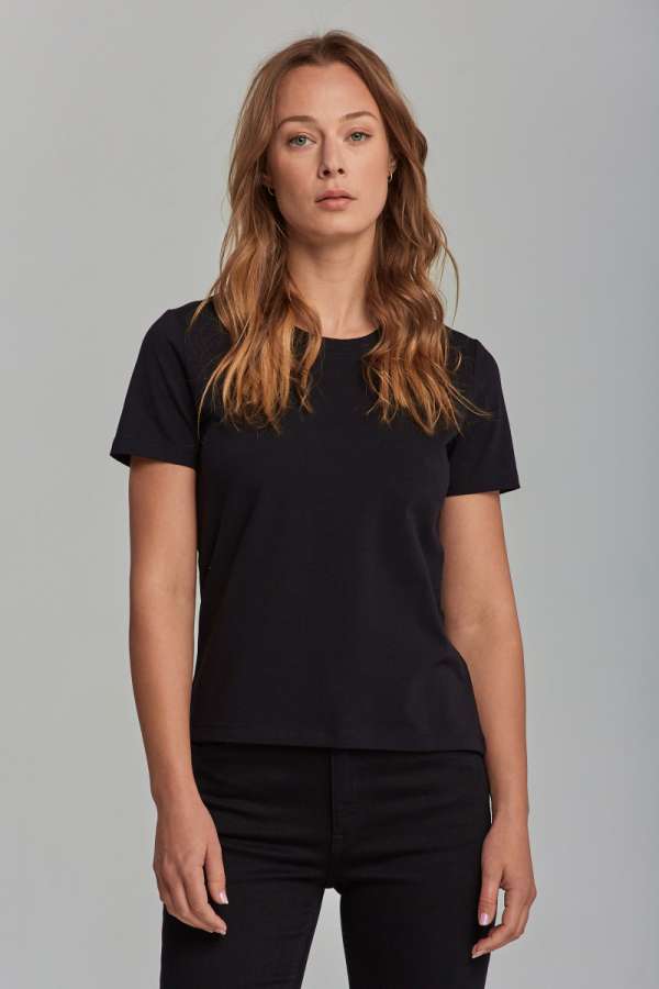 TOP GANT CTN/ELA SS TOP BLACK