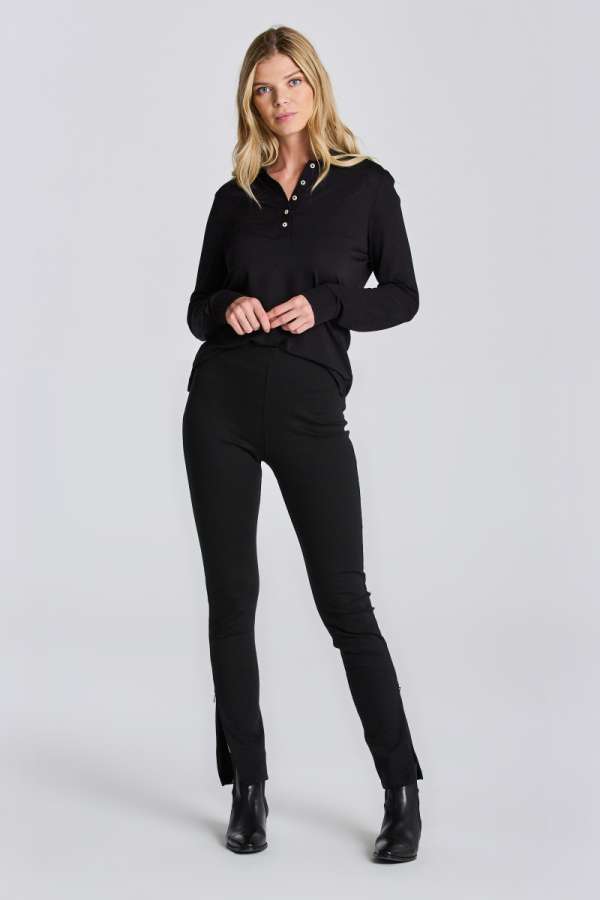 NADRÁG GANT JERSEY LEGGINGS EBONY BLACK