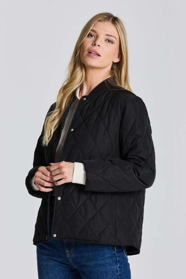 DZEKI GANT D1. QUILTED JACKET EBONY BLACK