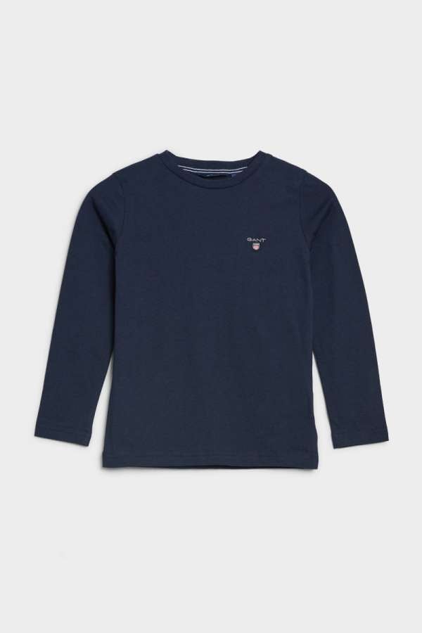 PÓLÓ GANT D1. THE ORIGINAL LS T-SHIRT EVENING BLUE