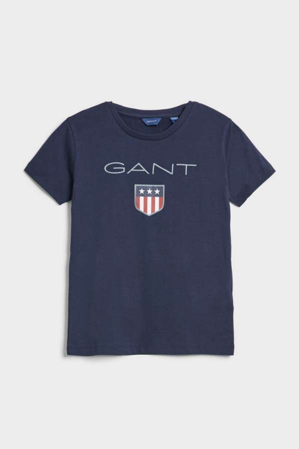 PÓLÓ GANT SHIELD SS T-SHIRT EVENING BLUE