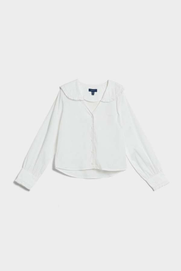 ING GANT D1. WOVEN BLOUSE WHITE