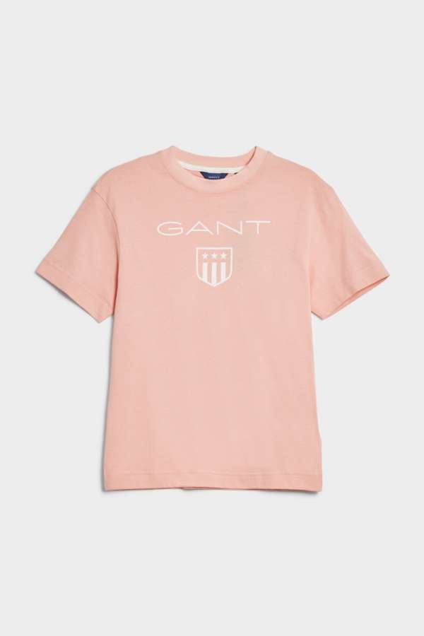 PÓLÓ GANT D2. CONTRAST OVERSIZED T-SHIRT GUAVA ORANGE