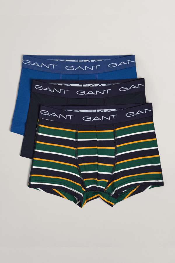 ALSÓNEMŰ GANT BOY'S STRIPE TRUNK 3-PACK EVENING BLUE