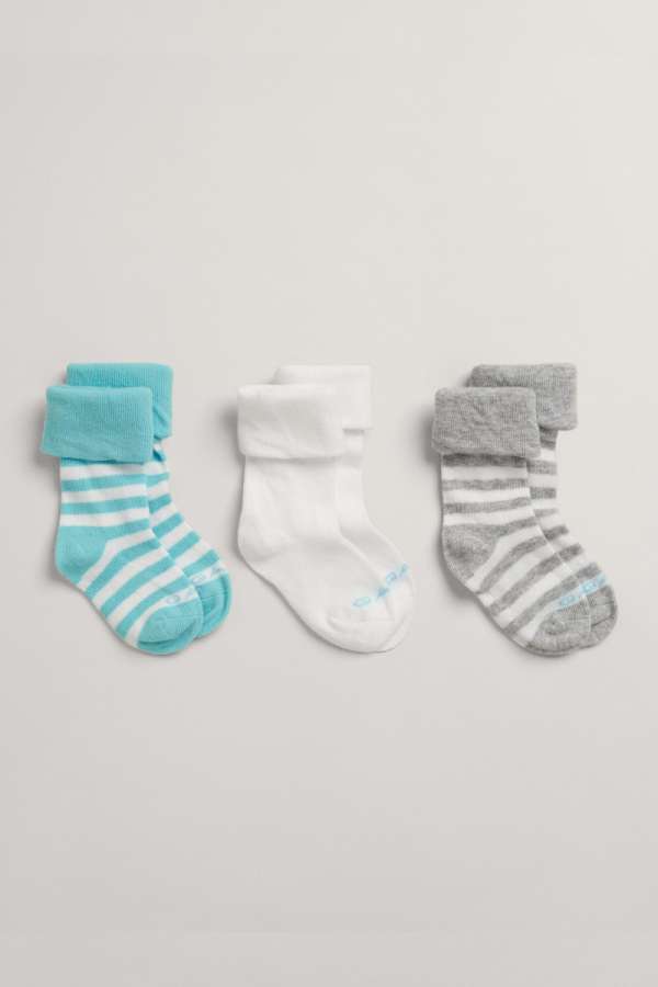 ZOKNI GANT SOCKS 3-PACK LAGOON