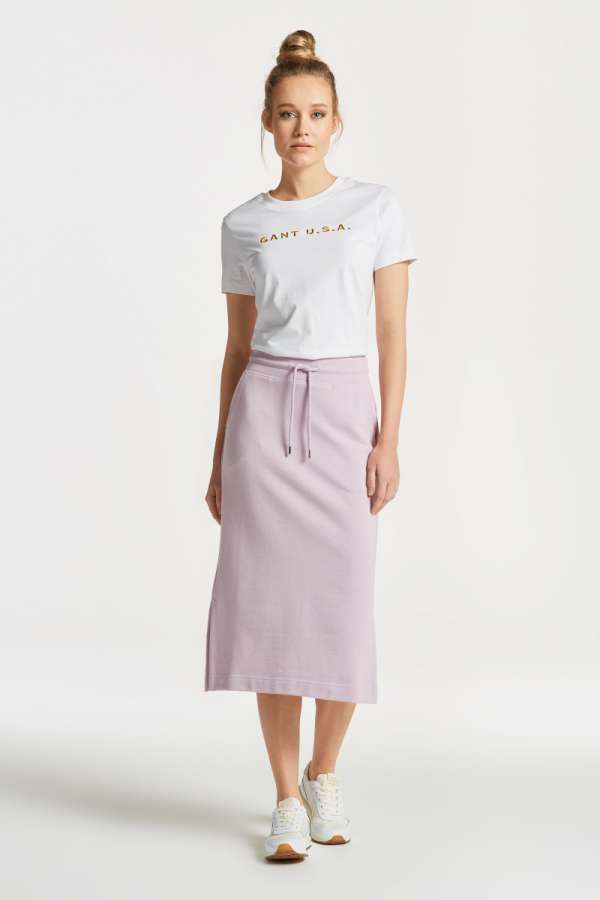 MELEGÍTŐ SZOKNYA GANT ICON G ESSENTIAL JERSEY SKIRT SOOTHING LILAC