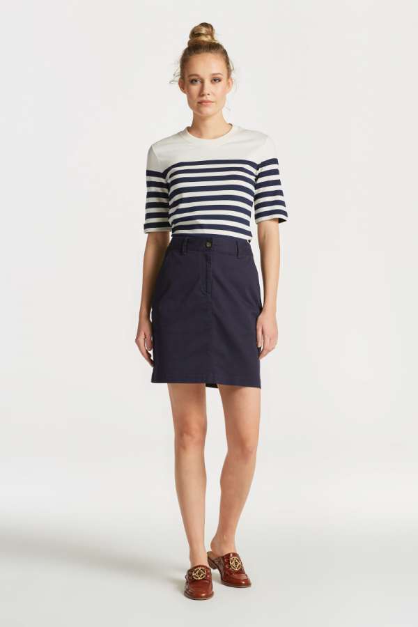 SZOKNYA GANT CHINO SKIRT EVENING BLUE