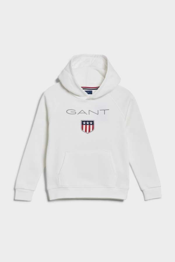 MELEGÍTŐ FELSŐ GANT SHIELD HOODIE EGGSHELL