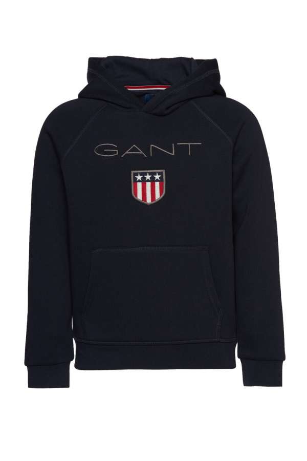 MELEGÍTŐ FELSŐ GANT SHIELD HOODIE EVENING BLUE