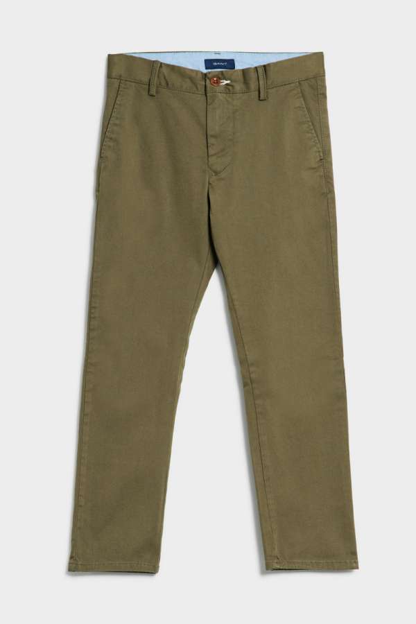 NADRÁG GANT REGULAR CHINOS JUNIPER GREEN