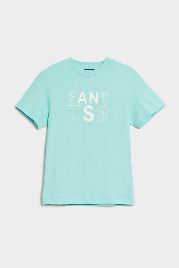 PÓLÓ GANT OVERSIZED GANT USA T-SHIRT LAGOON